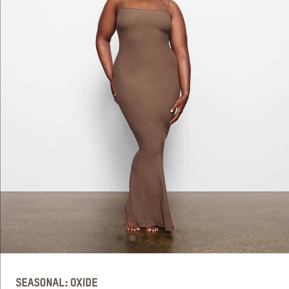 SKIMS RIBBED LOUNGE DRESS